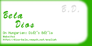 bela dios business card